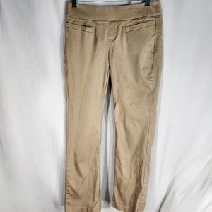 Lee Style Up You Are Gorgeous Khaki Elastic Waist Pull On Pants Size 4 Short
